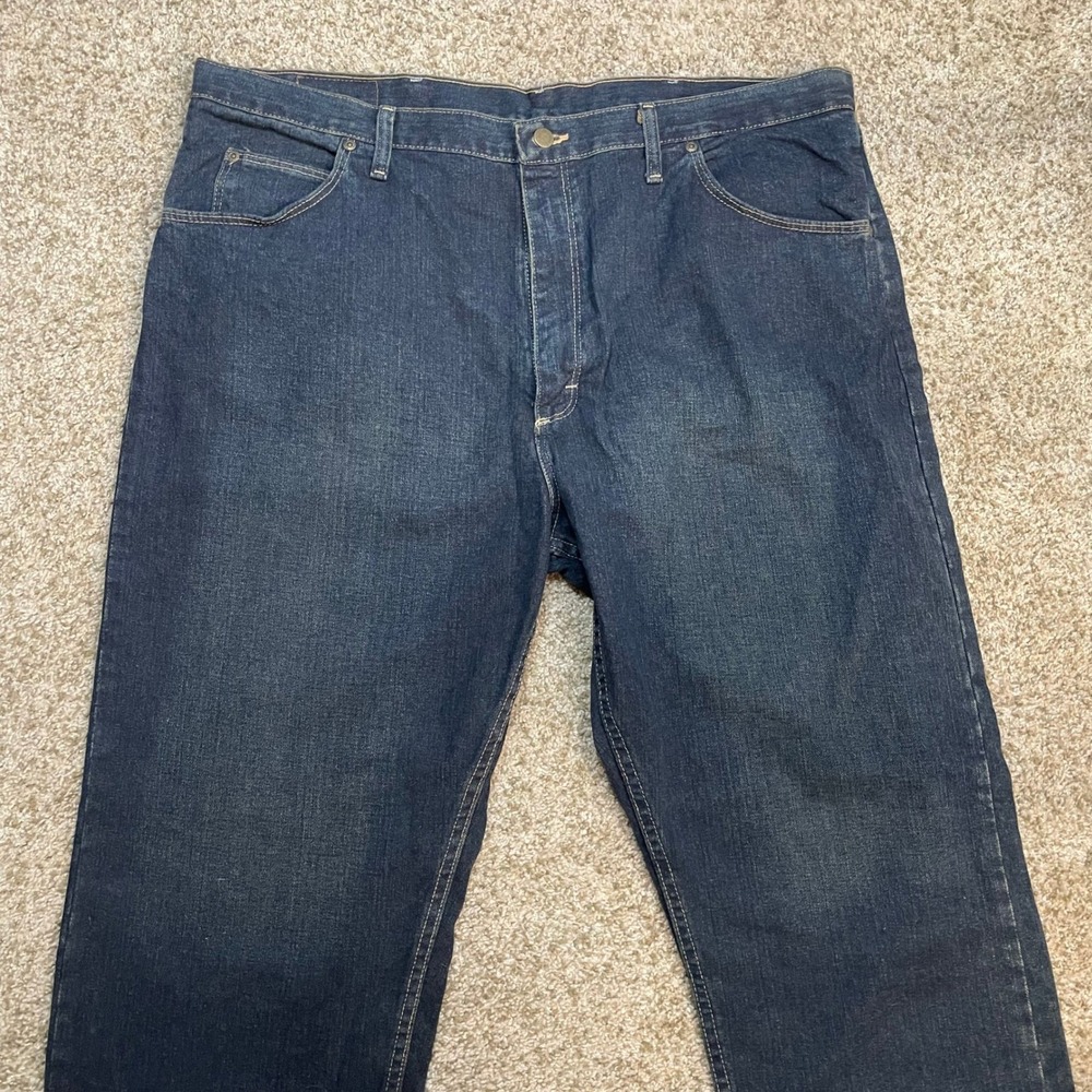 Wrangler Five Star Relaxed Fit Jeans Mens 42x30 Dark Wash Denim 97601BZ NWT